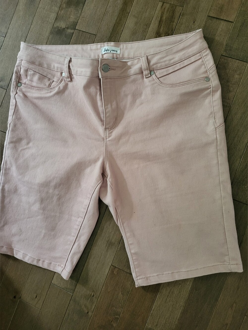 Suko Jeans Light Pink Denim Bermuda Shorts